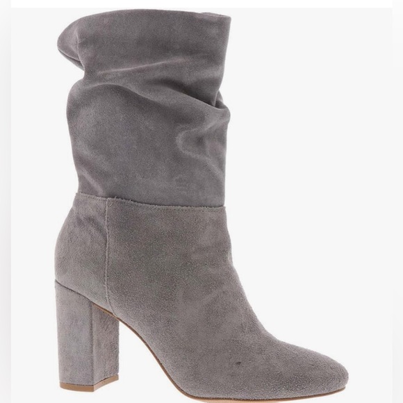 Chinese Laundry Bootie Women's 8 Gray Kipper Split Suede Slouchy Pull on - Picture 11 of 11